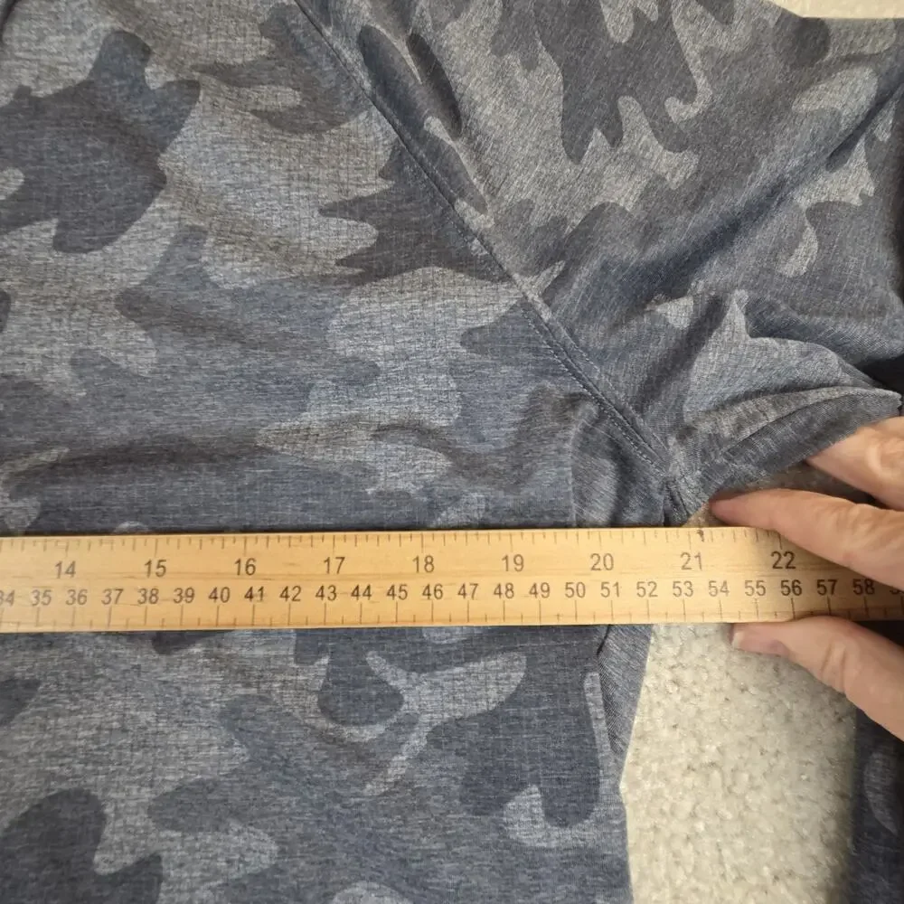 Rhone Reign Performance Hoodie Mens L Gray Camo Lightweight Stretch - Picture 9 of 9